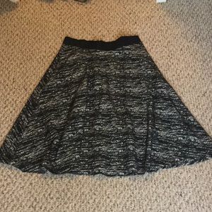 Black and white patterned skirt